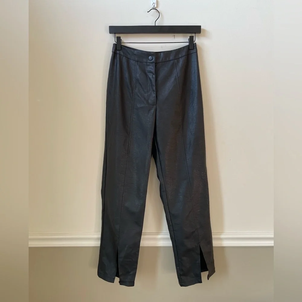 Nasty Gal Straight Leg Faux Leather Pants - Picture 4 of 11